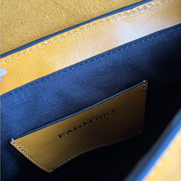 FARM Rio Yellow Shoulder Saddle Bag with Whipstitch Detail New with Tags - Picture 14 of 16